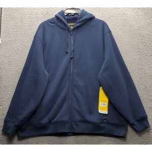 Stanley Galleta Waffle Knit Hoodie Mens 3XL Blue Sherpa Lined Long Sleeve Zip Up